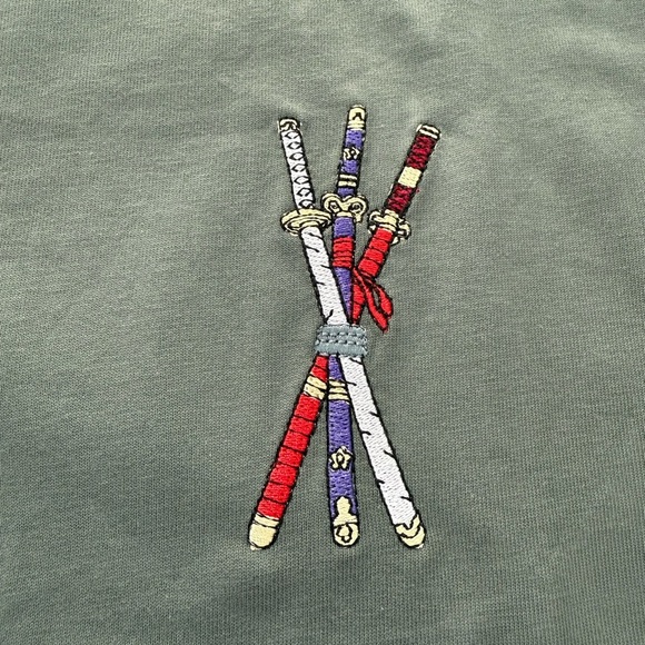 Men’s ANIQI Anime One Piece Zoro Swords Oversized Short Sleeve Shirt XXL - Picture 7 of 16